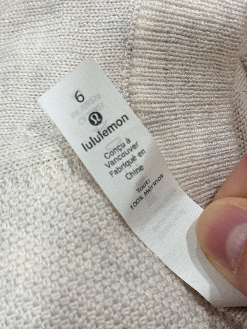 lululemon athletica Cream Ribbed Knit Top - Picture 2 of 2